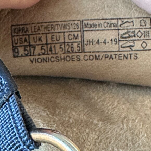 Vionic Sandal Women 9.5 Rest Kirra Strap Orthotic Leather Black TVW5126 Thong - Picture 7 of 9